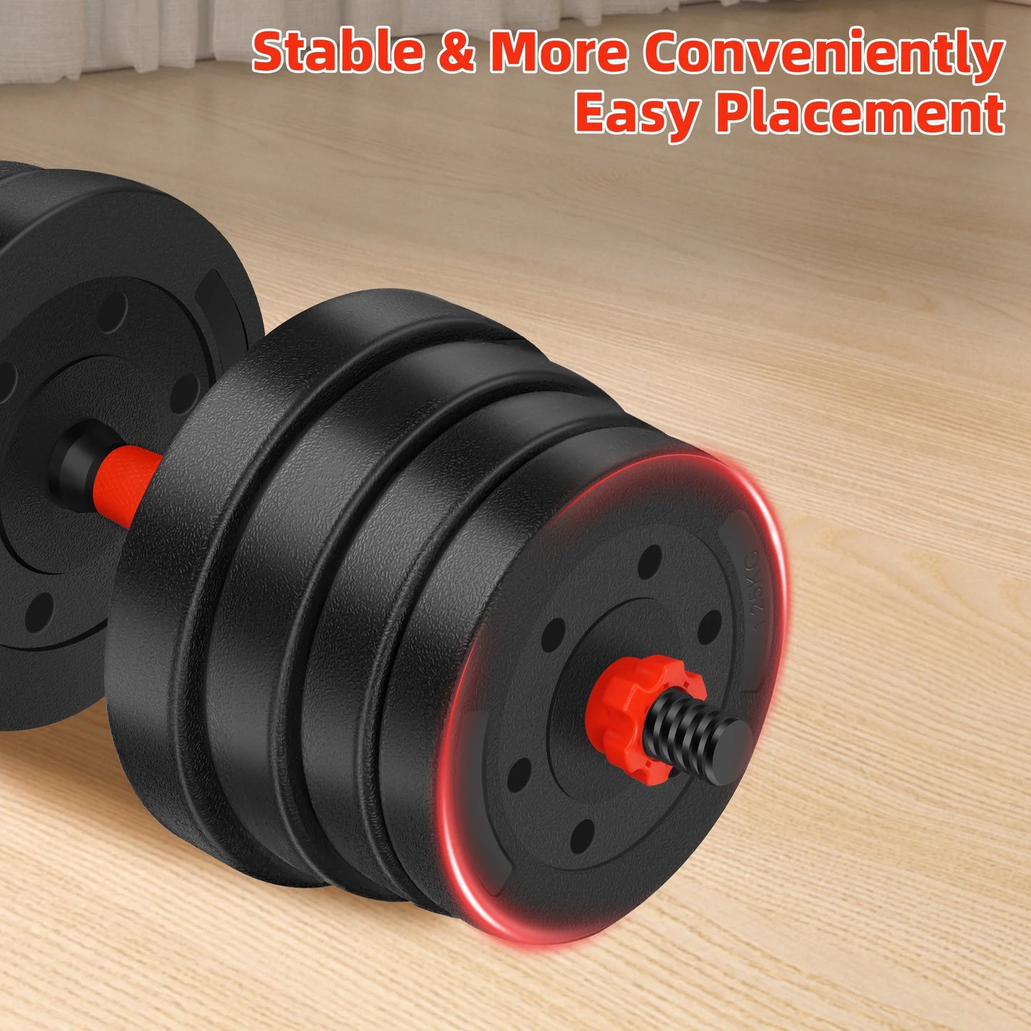 ARVAKOR 66 LBS Adjustable Dumbbell Set, Free Weights Dumbbells Set for Workout, Black