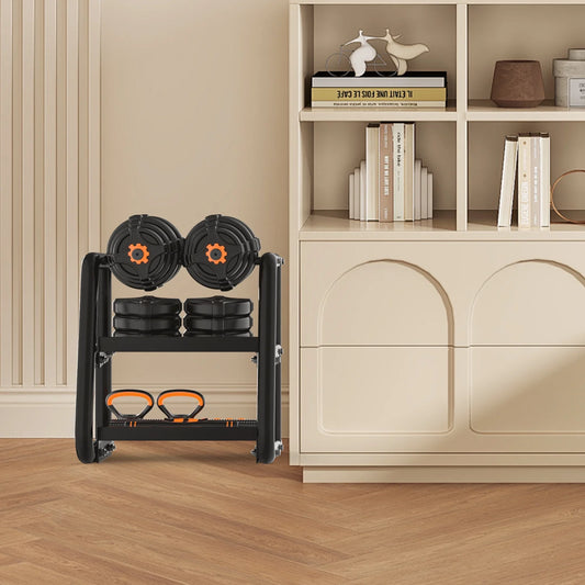 ARVAKOR Adjustable Weight Dumbbell Set - 4 in 1 Free Weight Set with Connector - Dumbbells, Barbells, Kettlebells, Push-Up Bars for Full Body Workout and Muscle Toning