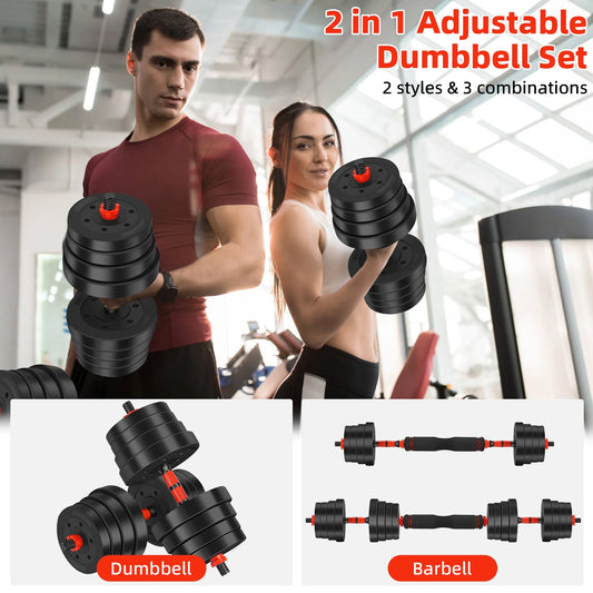 ARVAKOR 66 LBS Adjustable Dumbbell Set, Free Weights Dumbbells Set for Workout, Black