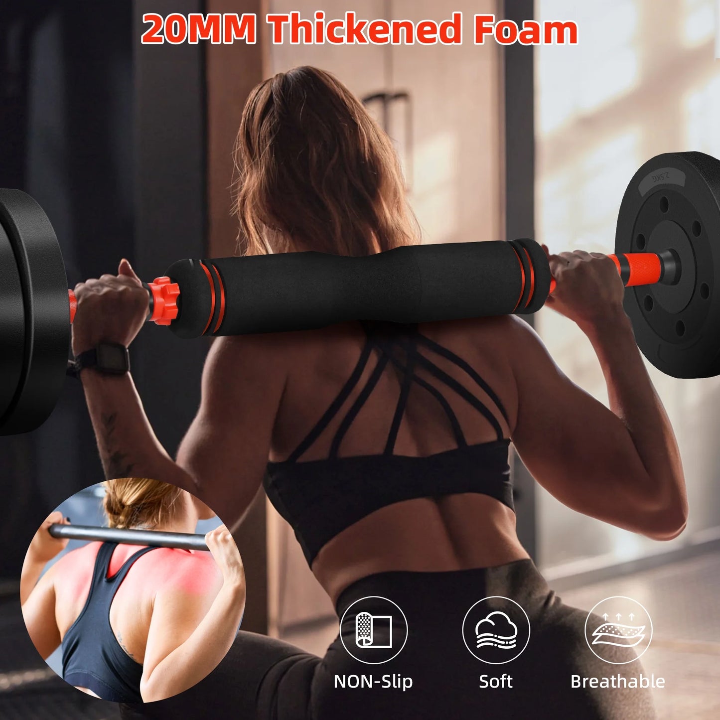 ARVAKOR 66 LBS Adjustable Dumbbell Set, Free Weights Dumbbells Set for Workout, Black