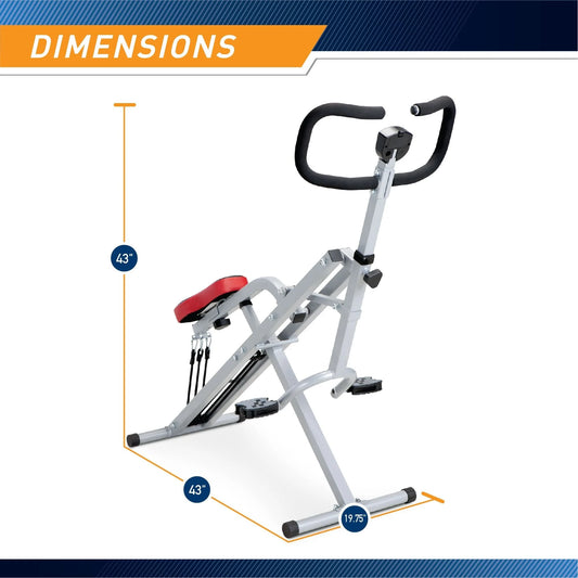 Marcy Fitness Squat Rider Machine Bench, Black, Steel Frame, 28 Lb
