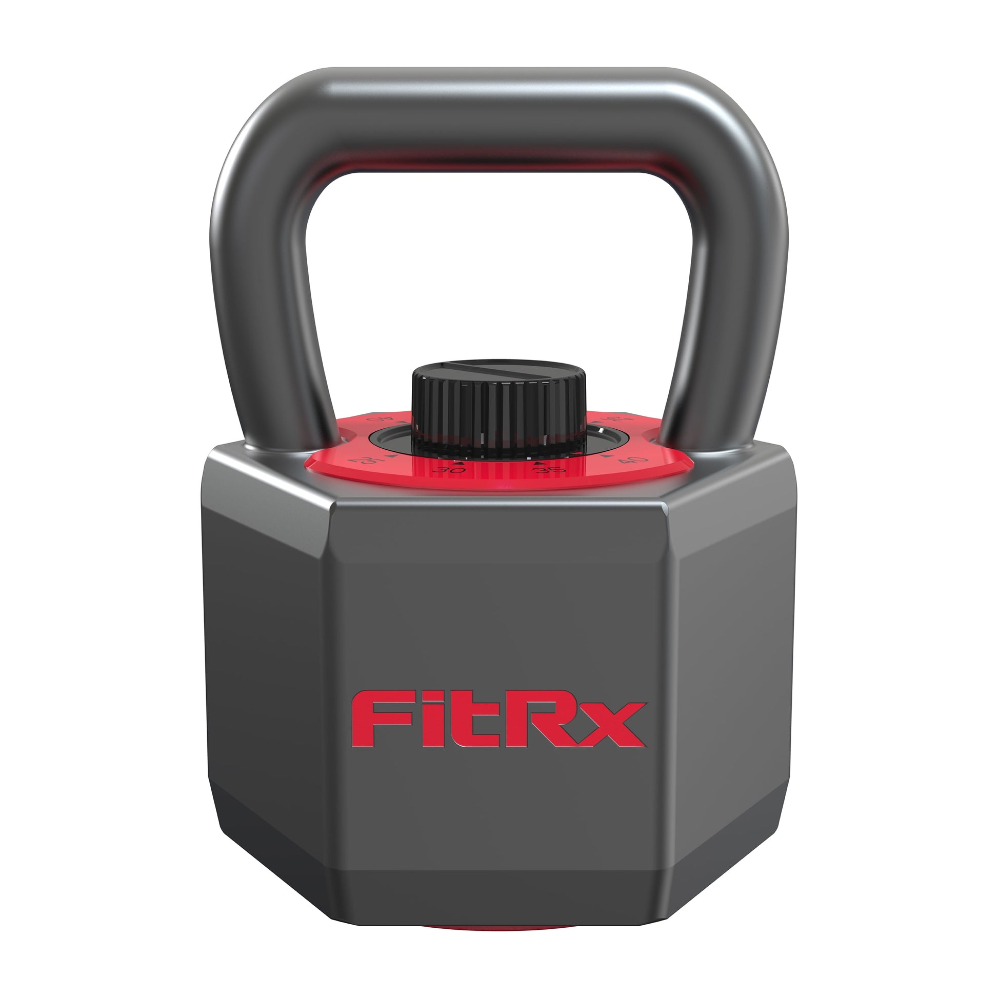 Fitrx 25 Lbs Smartstack Wide Handle Adjustable Kettlebell, 40 Lbs, Black