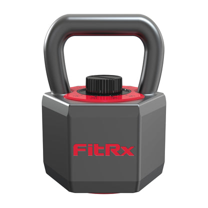 Fitrx 25 Lbs Smartstack Wide Handle Adjustable Kettlebell, 40 Lbs, Black