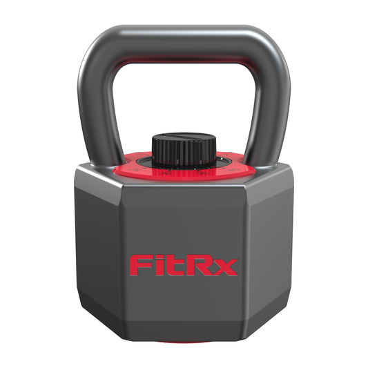 Fitrx 25 Lbs Smartstack Wide Handle Adjustable Kettlebell, 40 Lbs, Black